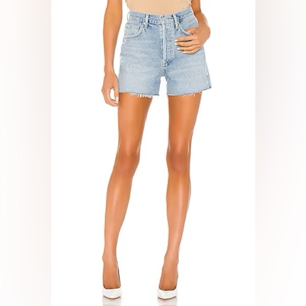 Agolde Dee Jean Shorts Raw Hem